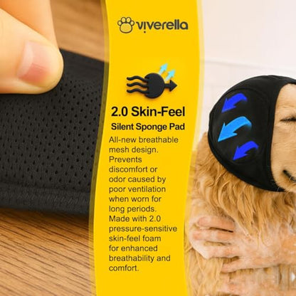 Dog Ear wrap Calming Hoodie Ear Wraps, Comfortable Quiet Ears Cover Muffs Plug Waterproof & Adjustable Dog Head Wrap Bonnet for Noise Protection Firework Grooming Bathing Anxiety Thunderstorms - size: Medium