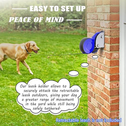 Heavy Duty Retractable Dog Leash Holder,Secure Wall Mount Dog Hitch and Parking Station for All Size Retractable Leashes,Rustproof&Chewproof Safety Anchor Use Indoor-Outdoor - size: Standard