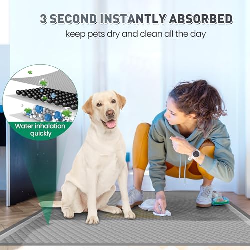 31"x47" Activated Charcoal Dog Pee Pads - 32 Count,Extra Large，Super Absorbent, Leakproof, Long-Lasting Odor Control, Ideal for Large Dogs and Potty Training Puppies - size: 31"x47"