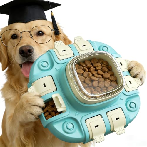 2 Levels Dog Puzzle Toy, Slow Feeder for Fast Eating Pets Interactive Dog Treat Puzzle Toys for IQ Training, Treat Dispenser for Small Medium Large Dogs, Cats - color: 2 Level Puzzle