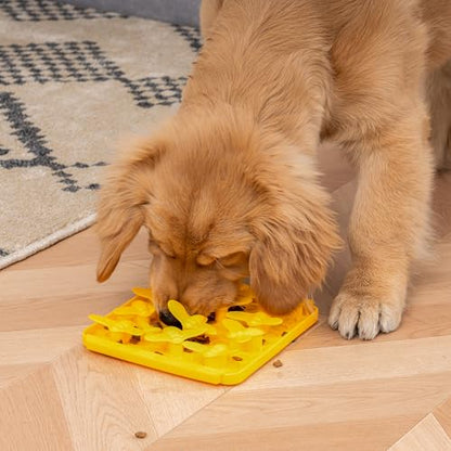 Tall Tails Bee Foraging Mat for Dogs and Cats – Slow Pet Feeder Puzzle Mat for Easy & Engaging Feeding - color: Bee