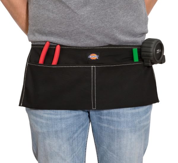 Dickies 2-Pocket Canvas Work Waist Apron, Suitable for Woodworkers, Artists, and Other Craftspeople - color: Black, style: Case of 6