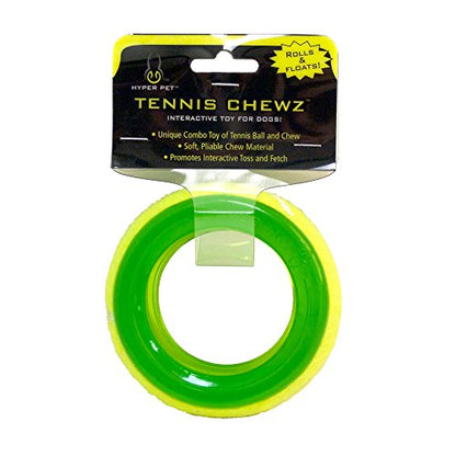 Hyper Pet Tennis Chewz Ring Interactive Dog Toy, Green - style: Ring