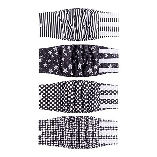 CuteBone Dog Diapers Male 4 Pack Puppy Wraps Reusable Doggie Belly Bands for Male Dogs Small Medium Large - size: XL(21"-27")