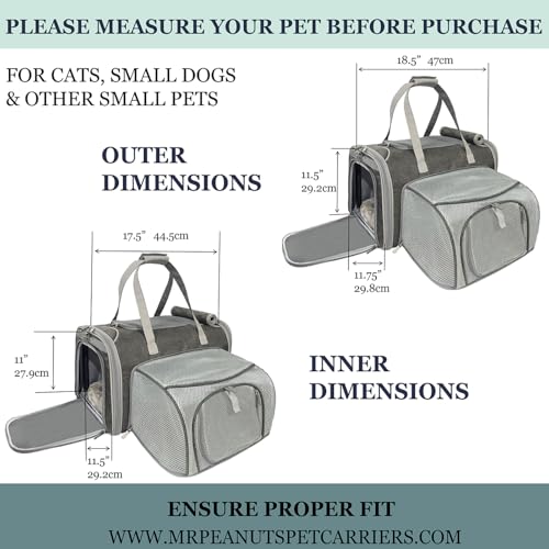 Mr. Peanut's Gold Series Standard Size Airline Compliant Expandable Pet Carrier V3.0 (Deja Blue) - color: Deja Blue