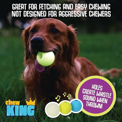 Chew King by Mammoth Glowing Fetch Ball, Dog Ball Toys, 3" Combo - color: G) 3-Pack (3" Balls)