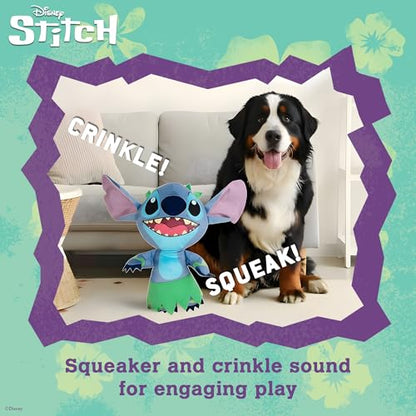 Disney for Pets Lilo and Stitch 18” Jumbo Plush Squeaker Dog Toy, Crinkle & Squeaky Pet Plushy, Cute Dog Toy Fans - color: Stitch Plush, size: 18 Inch