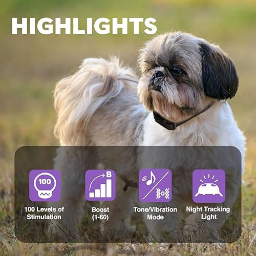 Educator ME-300 Micro E Collar for Dog Training with Remote - 1/3 Mile Range, Waterproof, 100 Blunt Stimulation Levels, Tone or Vibration Mode, Night Tracking Light for Small, Medium & Large Dogs - size: 1 Dog - ME-300