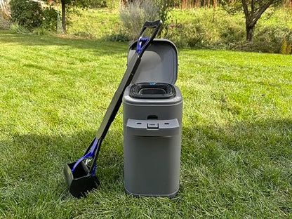 Pet Genie Waste Management Kit - Includes Tall Waste Scoop & Portable Clamshell Scoop with Bag Dispenser for Effortless Pet Waste Cleanup|Double Bagging Options | Efficient Pet Waste Disposal System. - size: Basic