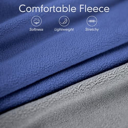 cyeollo 2 Pack Dog Sweater Stretchy Sweatshirt Soft Fleece with Reflective Stripe Pullover Jacket Pet Puppy Dog Clothes in Cold Weather Sweaters for Small Dogs, Navy & Grey S - color: 2# Navy & Grey, size: Small