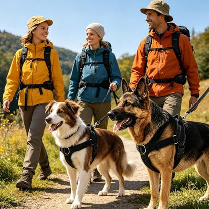 No Pull Dog Harness - Escape Proof Adjustable Vest, Breathable Mesh Anti-Choke Design with Reflective Straps, Training Harness for Small Medium Large Dogs for Daily Walking Camping Traveling - size: L