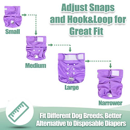 wegreeco Washable Reusable Premium Female Dog Diapers, Small Medium Large Size, Pack of 3,Dog Doggie Puppy & Doggy Diapers Female,Period Panties in Heat (Small) - color: Bright Color, size: Small