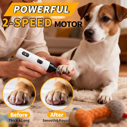 Silent Groom pro for Dogs,Silent Groom pro Nail Grinder,Dog Nail Grinder Quiet,Dog Nail Trimmers,Rechargeable USB Charging Pet Nail Grinder Smoothing Tool for Dogs and Cats