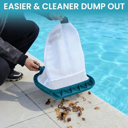 POOLWHALE Pool Skimmer Net - Upgrade Swimming Leaf Rake with Extra Wide Scoop Edge, Fine Mesh Nets for Pool Cleaning Leaves, Debris (Not Pole) - size: Diamond Pool Rake