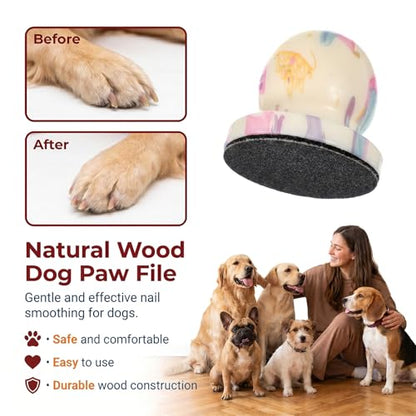 Dog Nail File with 6Pcs Replaceable Filing Disc, Dog Scratch Board for Safe and Easy Nail Care, Dogs Nails Scratch Board Ensures Smooth and Healthy Nails for Dogs and Cats