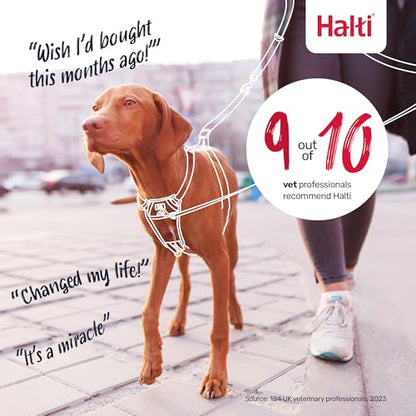 Halti No Pull Harness Size Medium & Halti Training Leash Size Large, Black Combination Pack - Stop Your Dog Pulling on the Leash. Adjustable, Lightweight and Easy to Use. Suitable for Medium Dogs - size: Medium