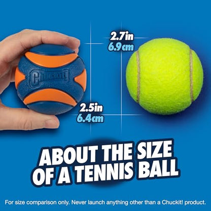 Chuckit! Ultra Squeaker Balls for Dogs, Floating Water Pet Toys, Durable Rubber Pet Toy, Bouncy Squeaky Fetch Balls for Dogs, Medium (2.5") 2 Count (Pack of 12) - size: Medium (Pack of 12), style: Squeaker