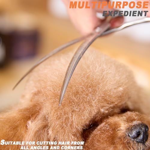 High-end Professional Dog Grooming Curved Scissors Pet Curved Shears 7.5 Inches Extremely Very Sharp Made Of Stainless Steel Alloy By Hand For Dog Cat Groomer - style: 7.5inch Curved Shears