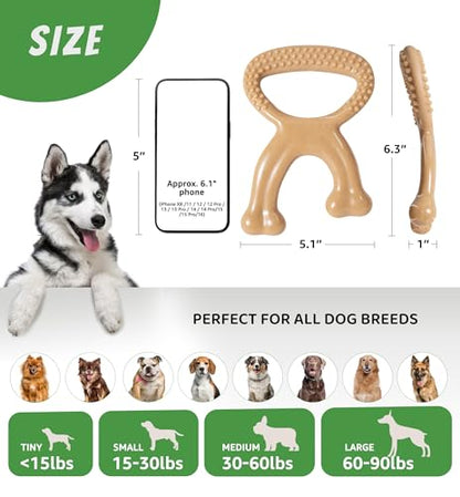 Durable Dog Chew Toy for Aggressive Chewers, Indestructible Nylon Bone Dental Care Teeth Cleaning Chew Toy for Small, Medium and Large Dogs, Keep Them Busy, Irresistible Beef Flavor (Brown) - color: Brown