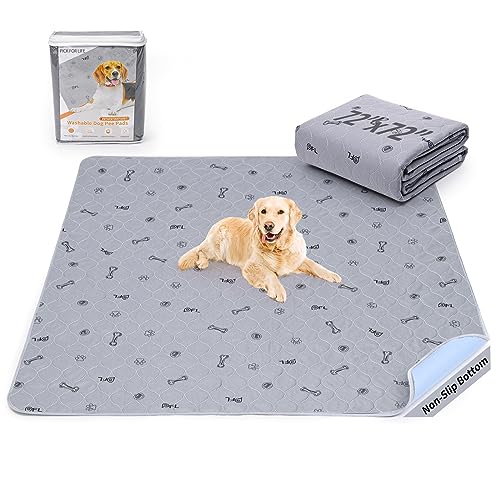 PICK FOR LIFE Washable Dog Pee Pad 72x72 Extra Large, Fast Absorbent Puppy Pads, Reusable Dog Training Pads Waterproof,Non-Slip Whelping Pad for Pet, Playpen, Incontinence, Housebreaking - size: 72X72" (Pack of 1)