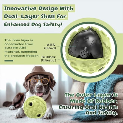 KADTC XL Dog Roll Wobble Giggle Ball, Chew Toy for Large Aggressive Chewers | Dual-layer shell, raised texture, sound-triggered chase-carry fun for home, yard, and water play; boredom relief, energy burn