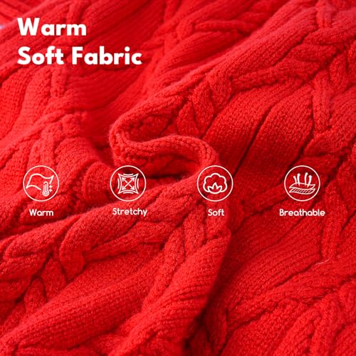 Small Dog Sweater Clothes Pullover Knitted Dog Coat Sweaters for Small Dogs Cats Girl Boy Thick Warm Puppy Clothes for Chihuahua Yorkie Bulldog Christmas Cold Weather Pet Outfits