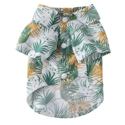 Tangpan Daisy Tropical Print Pet Dog Shirt Puppy Summer Hawaiian Beach Polo Shirts Clothes (Z White,XS) - color: Z White, size: X-Small