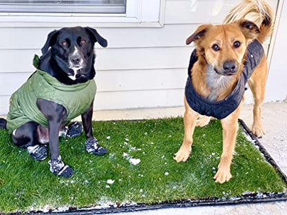 Washable Puppy Dog Pee Pads Mat, Reusable Pee Pad Mat (26.75 in x 51.5 in), Leakproof Potty Training Pad Mat, Real Grass Potty Training Flex Mat, Training Pee Pad Holder for Dogs - Tray Alternative