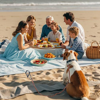Beach Dog Stake Anchor Heavy Duty Dog Tie Out Stake 360° Swivel Dog Stake Beach Essentials for Large Dogs, Screw in Ground Dog Anchor for Sand Yard Park Camping Outside