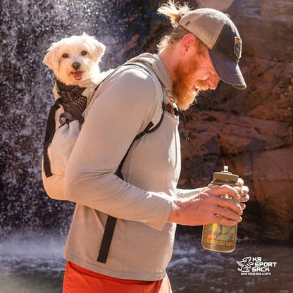 K9 Sport Sack Air 2 - Medium, Jet Black | For Dogs with 17-19” Back Length - Breathable Backpack-Style Carrier - Perfect for Walks, Short Hikes & Public Transportation