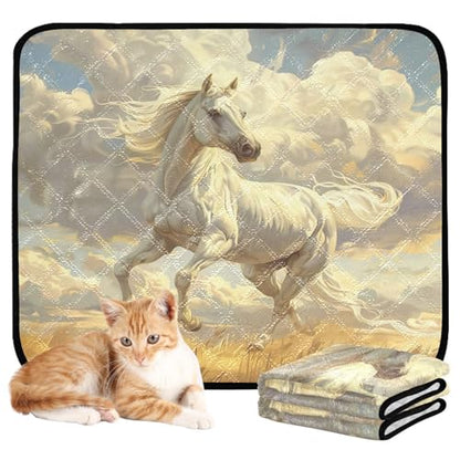 Qilmy Horse Pet Mat, Waterproof Reusable Dog Training Pad Anti-Slip Pet Creat Pad for Small Medium Large Dogs and Cats - size: Medium+Large
