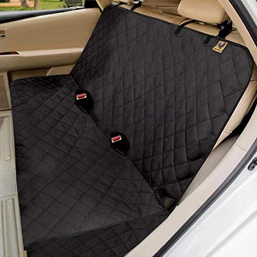 Bark Lover Dog Back Seat Cover Protector, Waterproof Dog Car Seat Covers, Nonslip Backseat Protection for Dogs and Kids, Compatible Pet Car Seat Cover for Cars & Midsize SUVs - color: Black