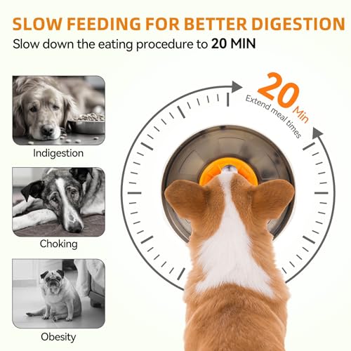 XCZAP UFO Treat-Dispensing Dog Toy, Interactive Puzzle Slow Feeder for Mental Enrichment, Durable Wobble Toy for Small/Medium/Large Breeds, Boredom Buster & Slow Eating Training Tool