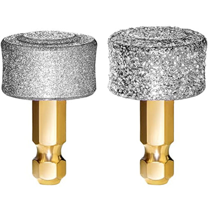 LUCKY TAIL - Dog Nail Grinder - Hard & Soft Replacement Heads - Small & Large Dogs - Premium Quality - Diamond Tip Drill Bit - Professional Dog Nail Trimmers - Grooming Tool kit - 2 Pack - size: Two Pack