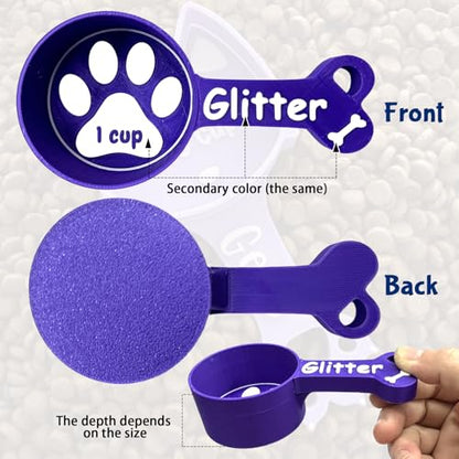 ubjva Personalized Dog Food Scoop Custom Cat Food Measuring Cup with Name Pet Accessories Gifts for Pet Lover - color: Round Paws