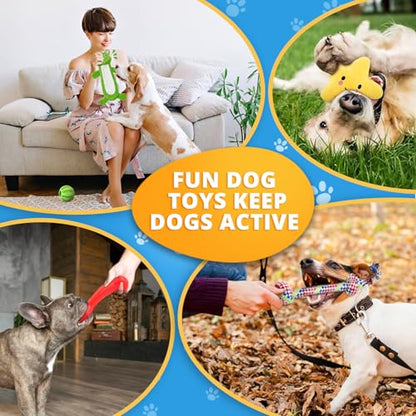 LOYEE 8 Pack Puppy Toys for Small Dogs, Luxury Dog Chew Toys with Squeaky Plush Toys, Rope Toys and Ball, Teething Toys for Puppy Supplies - style: 8 - Pack Frog