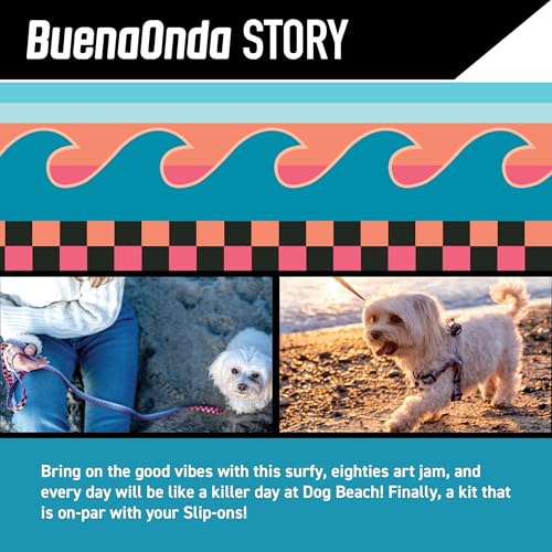 Wolfgang Heavy Duty, Adjustable Dog Collar with Quick Release Nylon Buckle for Walking & Training, BuenaOnda Print, Small - color: BuenaOnda Print, size: Small (5/8 Inch x 8-12 Inch)