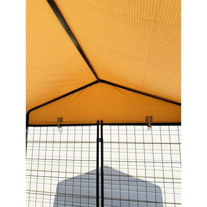 Garden Winds Custom Fit Replacement Canopy Top Cover Compatible with The PawGiant PDK-01 4' x 4' x 4.5' Pet Dog Kennel Playpen Crate - Upgraded Performance RipLock 350 Fabric - Slate Gray