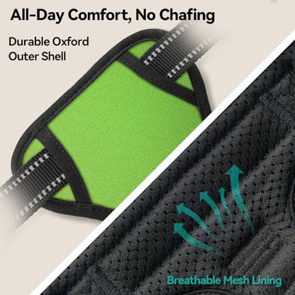 PHOEPET No Pull Dog Harnesses for Small Puppies Reflective Adjustable Front Clip Vest with 2 Metal Leash Attachment Hooks Soft Handle(S, Green) - color: Green, size: Small