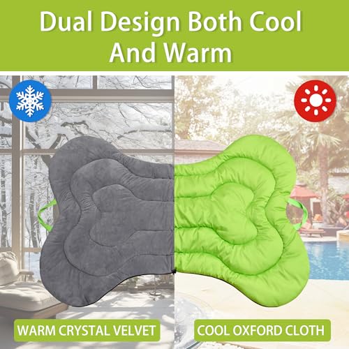Outdoor Dog Bed for Car Travel Dog Bed Mat - Portable Foldable Reversible Pet Mat, Washable All-Season Cooling Mat for Dogs Camping, Car, Indoor & Outdoor Double-Sided Anti-Grabbing