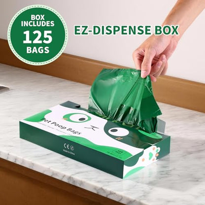 125 Bulk Pack Extra Large Dog Poop Bags for A&H Swivel Bin Pooper Scooper, Pet Waste Bags with Handle for Dog Poop Cat Litter, Heavy Duty Leakproof Unscented (Only Dog Poop Bags) - style: 125 Count