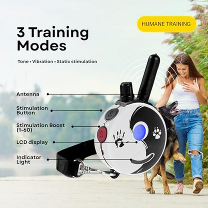 E-Collar ET-300 / ET-302 Dog Training Collar System with Remote - 1/2 Mile Range - Waterproof, Vibration, Sensation - Includes eOutletDeals Pet Towel (1 Dog System - ET-300 Zen) - size: 1 Dog System - ET-300 ZEN