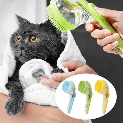 Grooming Easy Dispenser Silicone Pet Washing Brush for Cats and Dogs Soothing Massages and Effective Bathing Shampoo for Dogs Massage Grooming Bath Massage with - color: Green