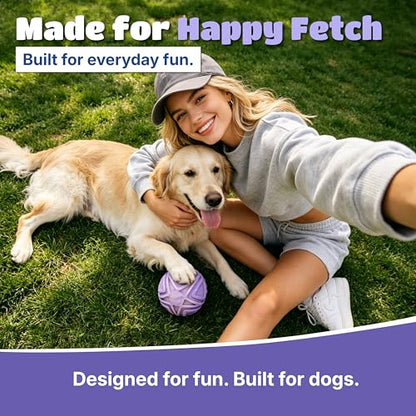Dog Balls for Large Dogs, 7'' Large Dog Ball, Durable Outdoor Fetch Toy, Bouncy Floating Water Ball, Interactive TPR Foam Dog Toy for Large Breeds, Gentle on Teeth, Pink & Purple Ombre - color: Pink & Purple Ombre