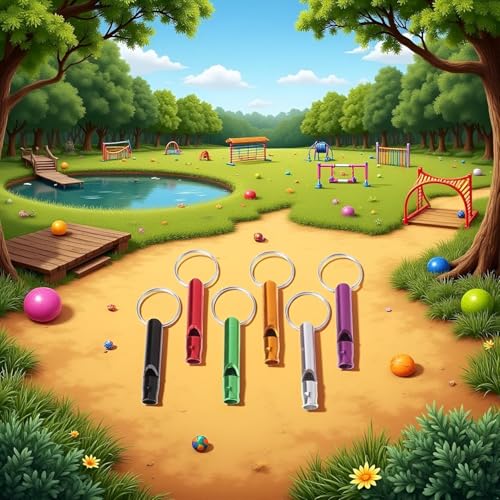 6 Pcs Ultrasonic Dog Training Whistles Metal Dog Training Whistles for Small Large Pet Dog Whistles Dog Flute Dog Whistles that Makes Dogs Come to You Dog Whistles that Makes Dogs Stop Barking