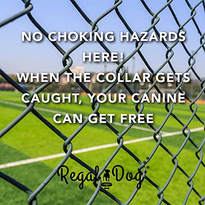 Regal Dog Products Medium Red Reflective Dog Collar with Custom Engraved Name Plate and Heavy Duty Center Ring | Waterproof Biothane Personalized Dog Collars - Other Sizes for Small & Large Dogs - color: Red, size: Medium