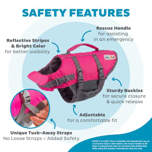 Outward Hound Granby Splash Pink Dog Life Jacket, XS - color: Pink, size: X-Small (Chest Girth: 11"-15")