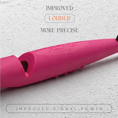 ACME Alpha 211.5 Professional Dog Training Whistle with Enhanced Ergonomic Grip. BPA-Free Plastic. 110 dBA. Long Range. Standardized Frequency. Weatherproof. Made in the UK (Magenta Pink) - color: Magenta Pink