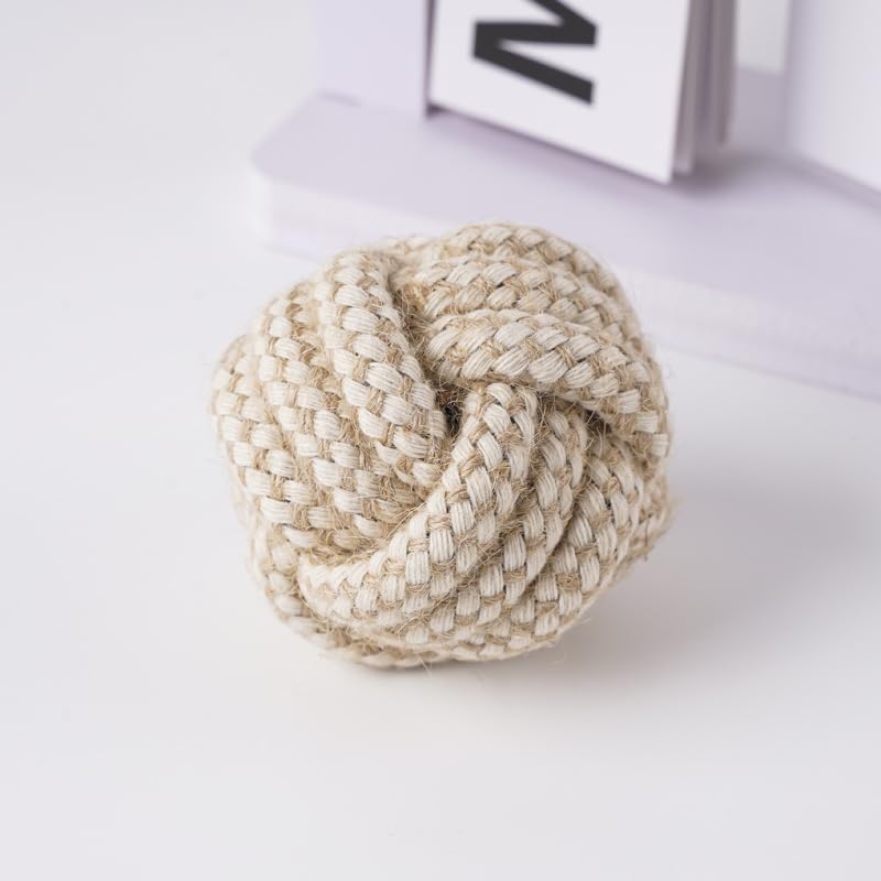 Upgraded 5 Pack Pet Rope Toys for Small Dogs & Puppies, Durable Cotton Chew Toys with Knot Ball, Interactive Rope Toys for Teething, Tug of War, Training & Dental Care
