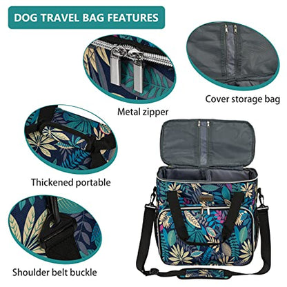 BAGLHER Dog Travel Bag, Pet Travel Bag (ALL Pet Travel Supplies), With 2 Pet Food Containers and 2 Collapsible Silicone Bowls; Essential Kits for Travel Hawaii - color: Hawaii, size: Medium